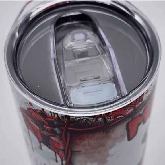 Merry Krampus Tumbler With Lid & Straw 20 oz Dark Christmas Naughty Child Horror - Picture 7 of 9
